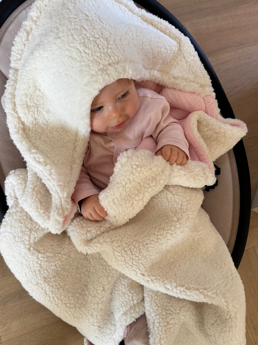 ⭐ Bestseller - Teddy Wikkeldeken - Baby Roze
