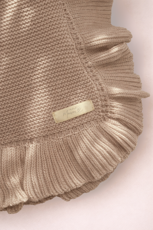 Gebreide Deken - Taupe