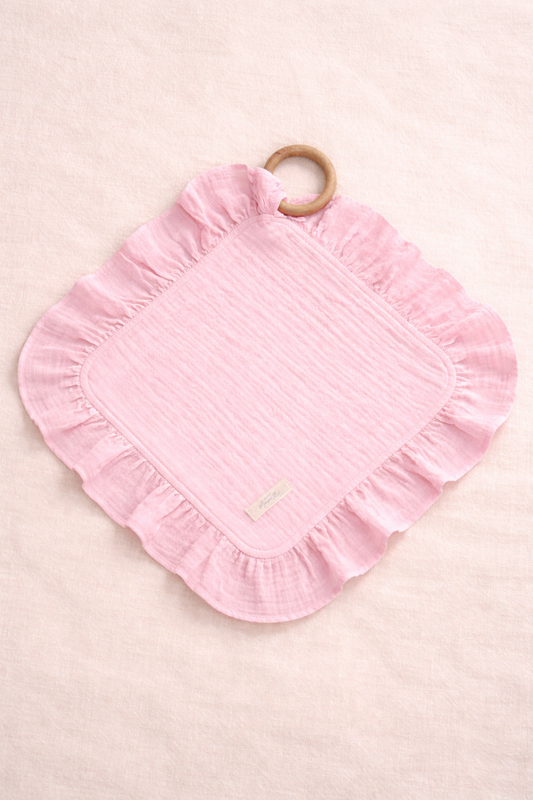 Hydrofiele Ruffle Speendoek - Baby Roze