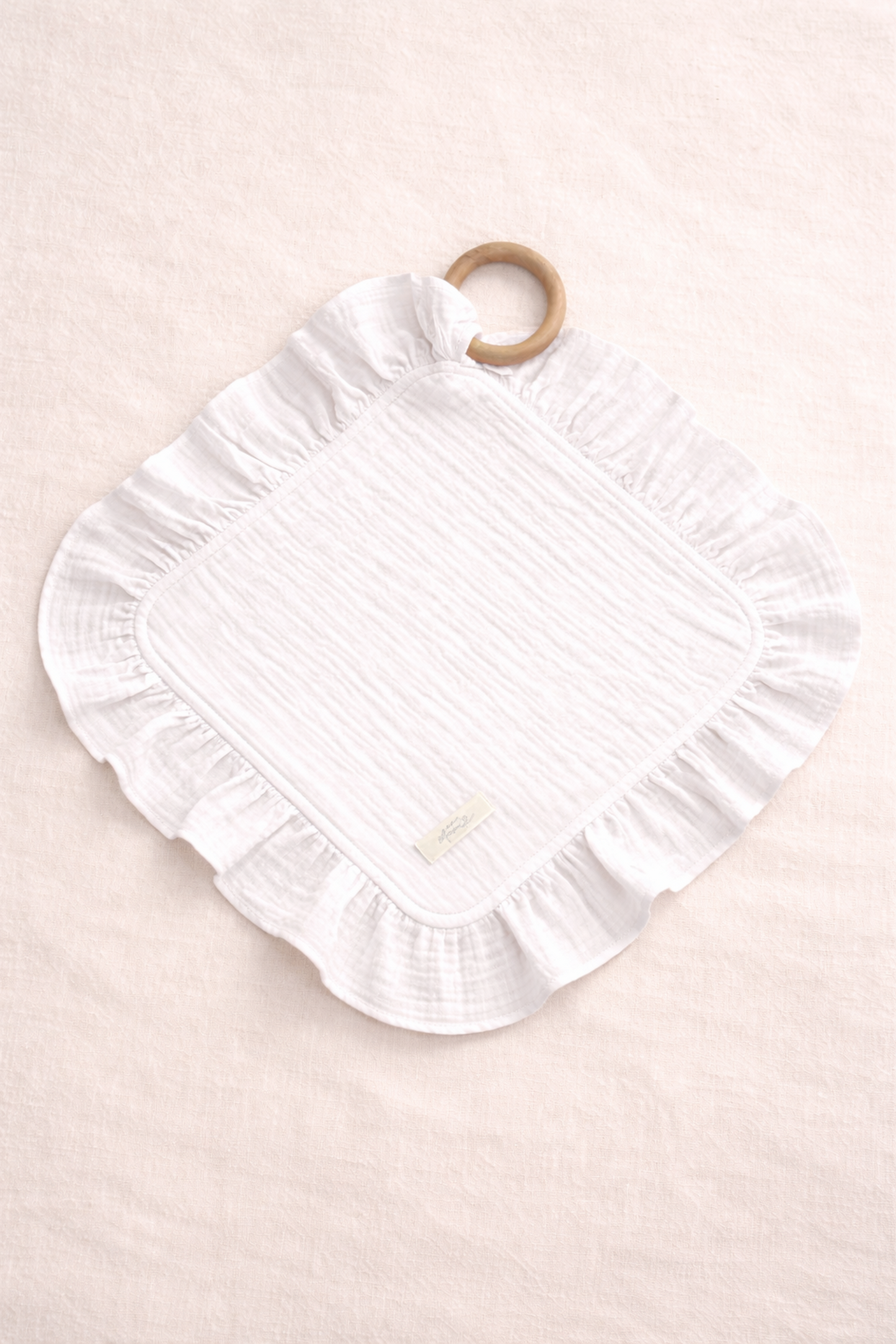 Hydrofiele Ruffle Speendoek - Wit